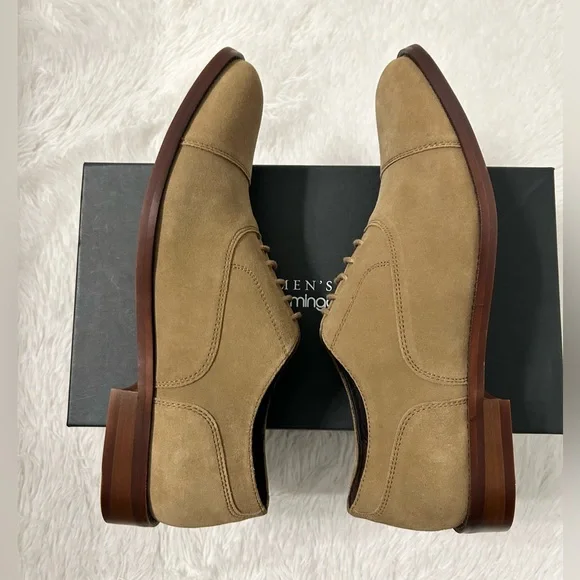 NWT Bloomingdale\'s Cap Toe Oxford Tan Suede Size 11 Bloomingdale main image 3